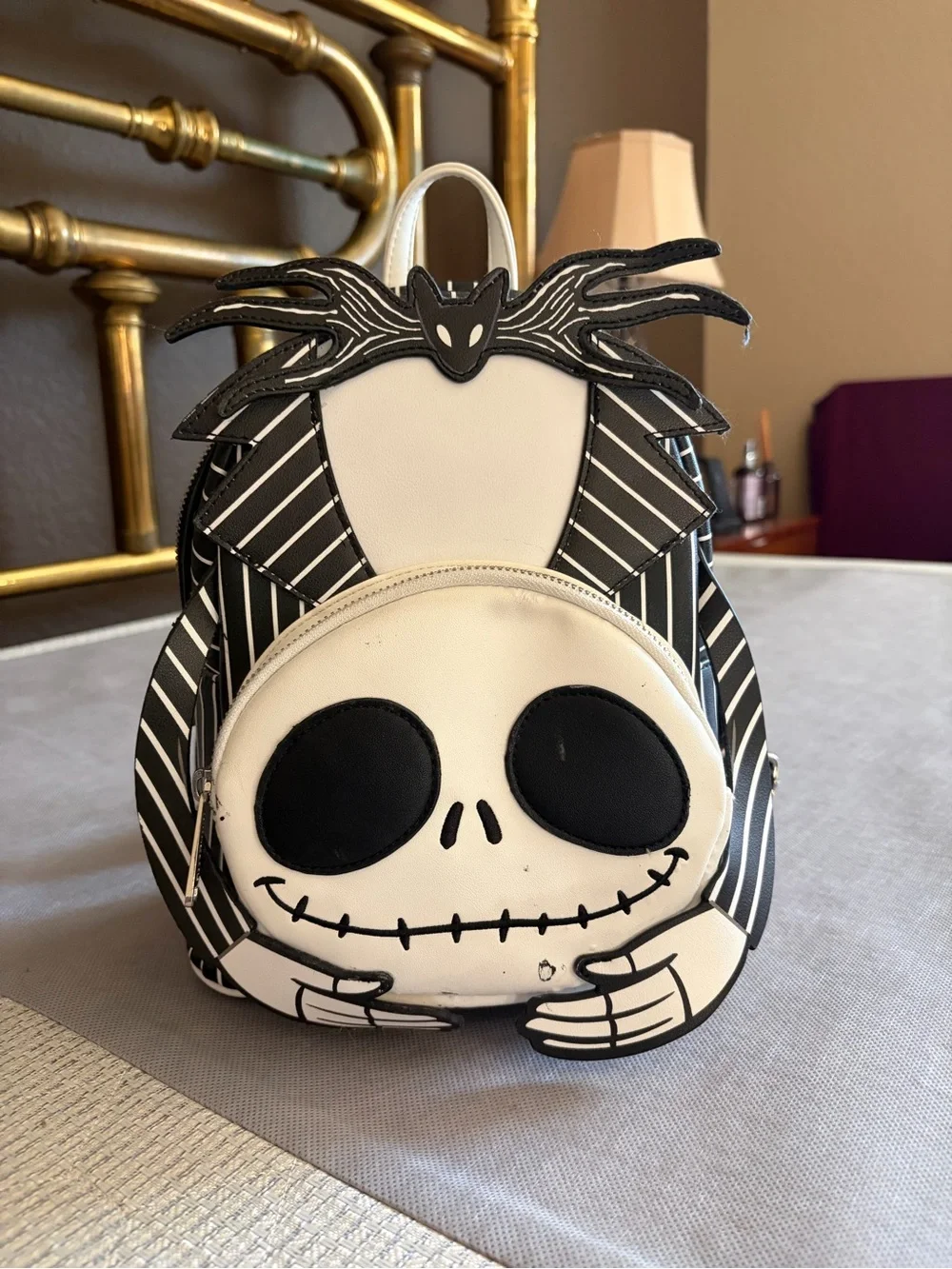 Jack Skellington Themed Black & White Mini LOUNGEFLY Backpack